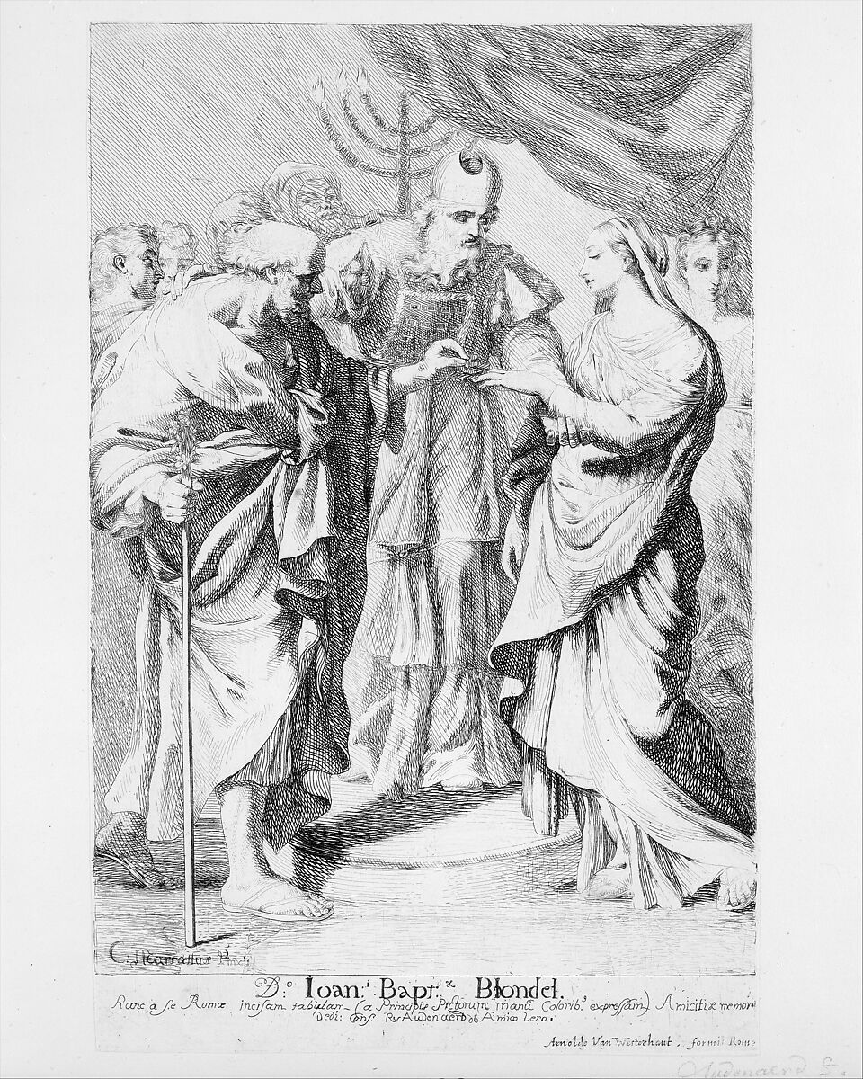 Marriage of the Virgin, Robert van Audenaerde (Flemish, Ghent 1663–1743 Ghent), Etching 