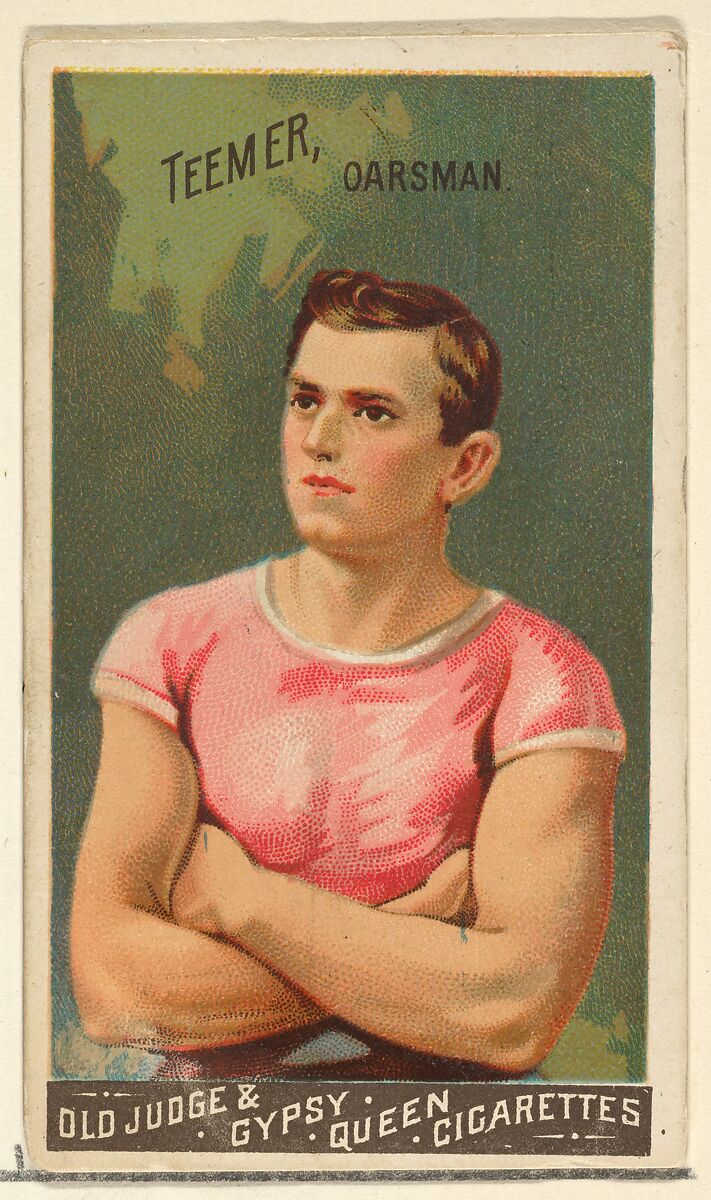 Teemer, Oarsman, from the Goodwin Champion series for Old Judge and Gypsy Queen Cigarettes, Issued by Goodwin &amp; Company, Commercial color lithograph 