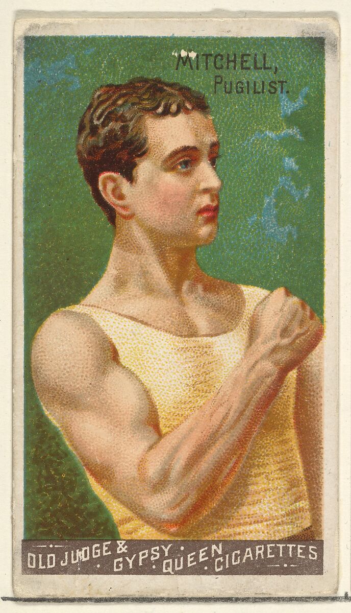 Mitchell, Pugilist, from the Goodwin Champion series for Old Judge and Gypsy Queen Cigarettes, Issued by Goodwin &amp; Company, Commercial color lithograph 