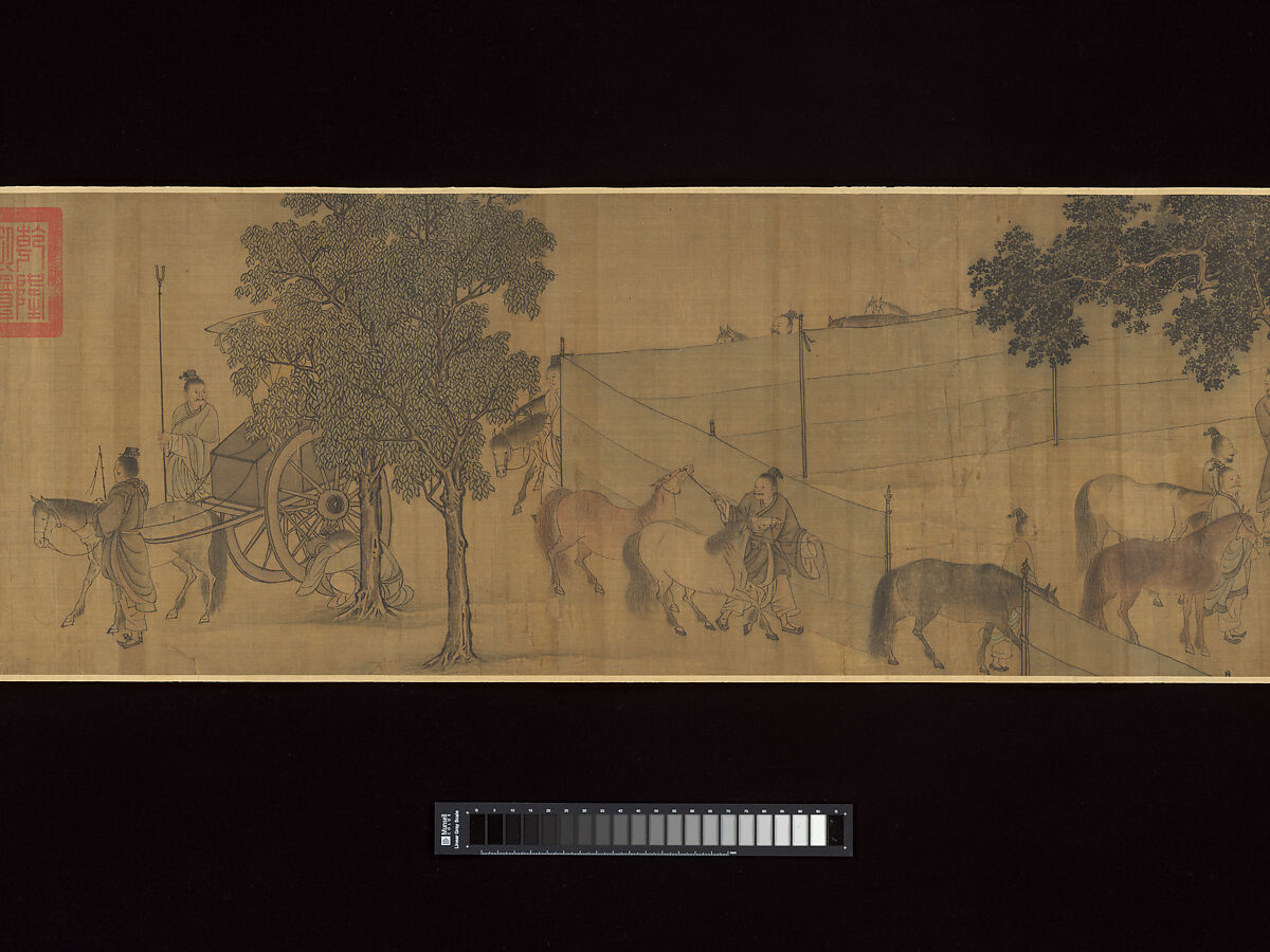 Duke Wen of Jin Recovering His State, Attributed to Li Tang (Chinese, ca. 1070s–ca. 1150s), Handscroll; ink and color on silk, China