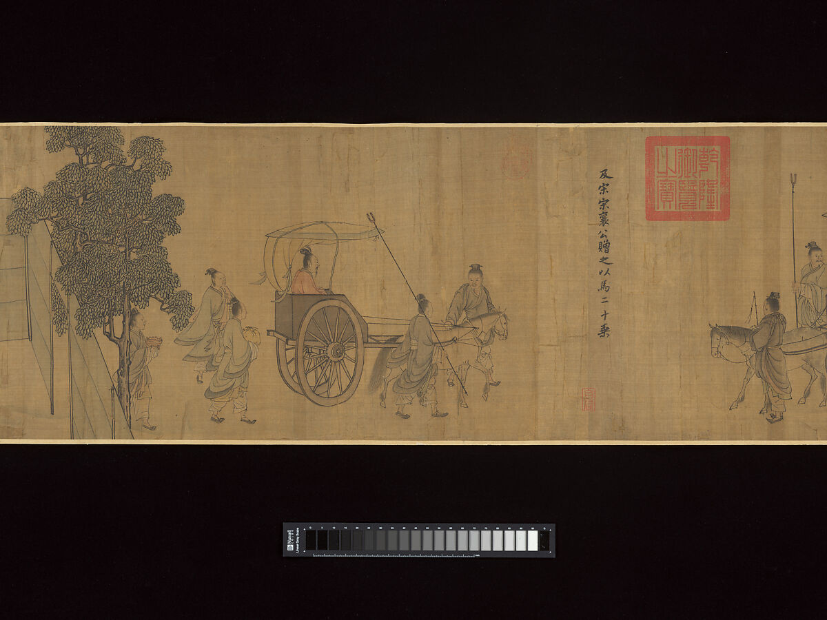 Duke Wen of Jin Recovering His State, Attributed to Li Tang (Chinese, ca. 1070s–ca. 1150s), Handscroll; ink and color on silk, China