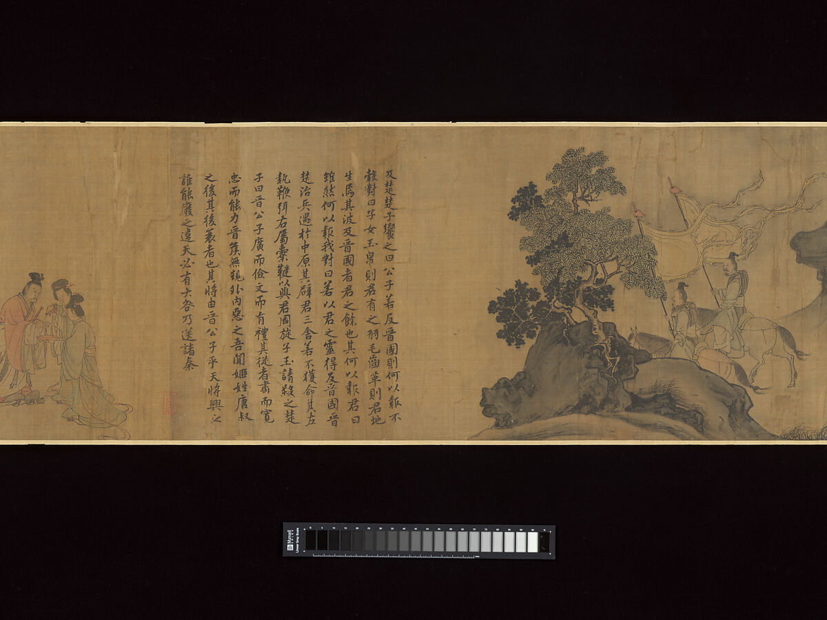 Duke Wen of Jin Recovering His State, Attributed to Li Tang (Chinese, ca. 1070s–ca. 1150s), Handscroll; ink and color on silk, China