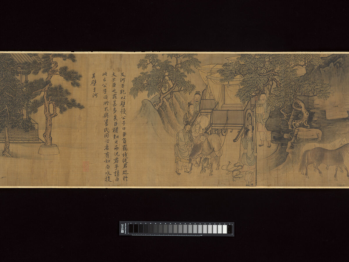 Duke Wen of Jin Recovering His State, Attributed to Li Tang (Chinese, ca. 1070s–ca. 1150s), Handscroll; ink and color on silk, China