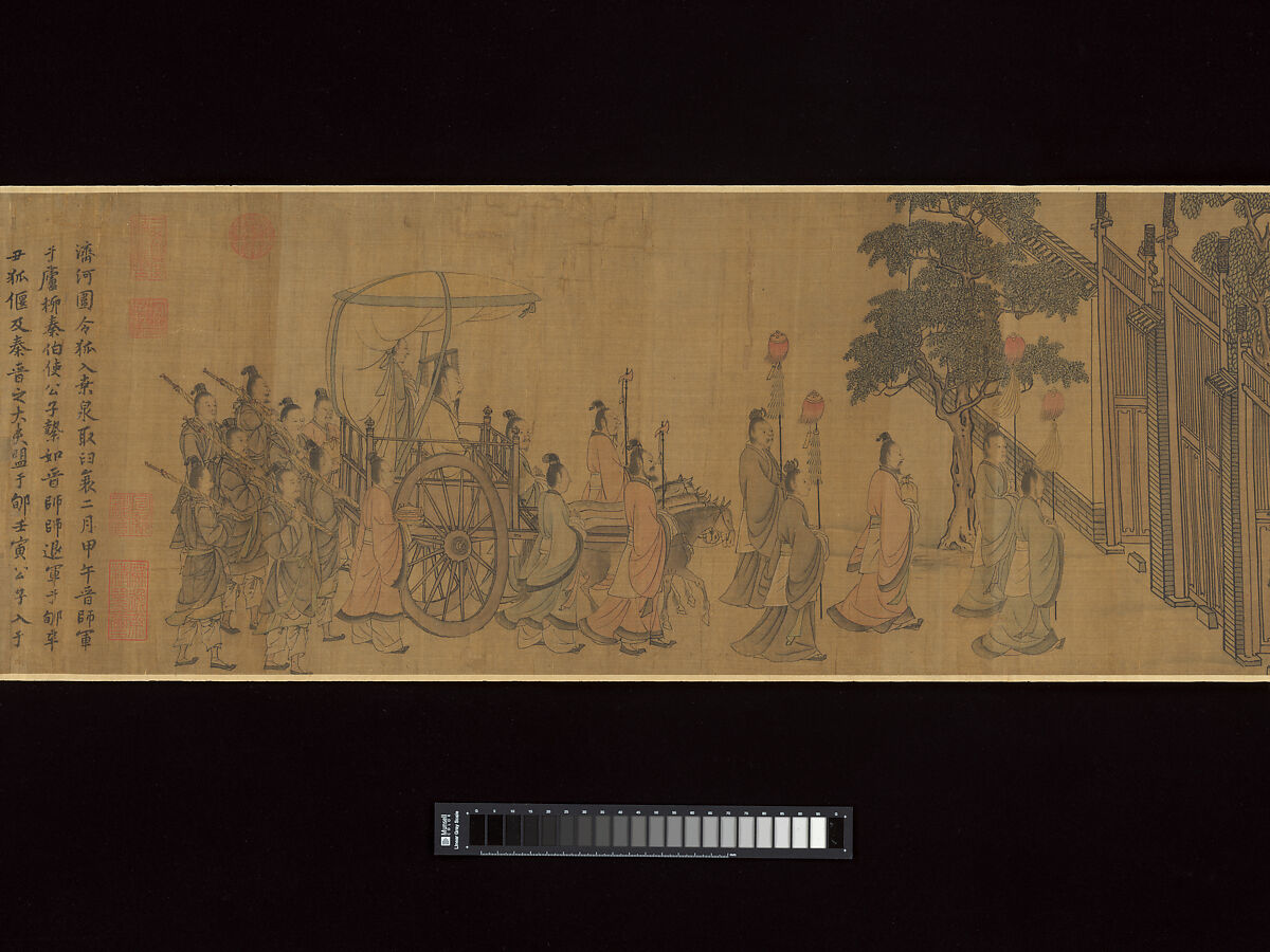 Duke Wen of Jin Recovering His State, Attributed to Li Tang (Chinese, ca. 1070s–ca. 1150s), Handscroll; ink and color on silk, China