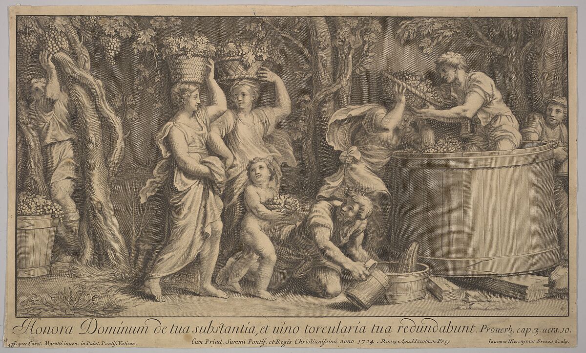 Vintage scene, Giovanni Girolamo Frezza (Italian, Canemorto 1671–ca. 1748 Rome), Engraving 
