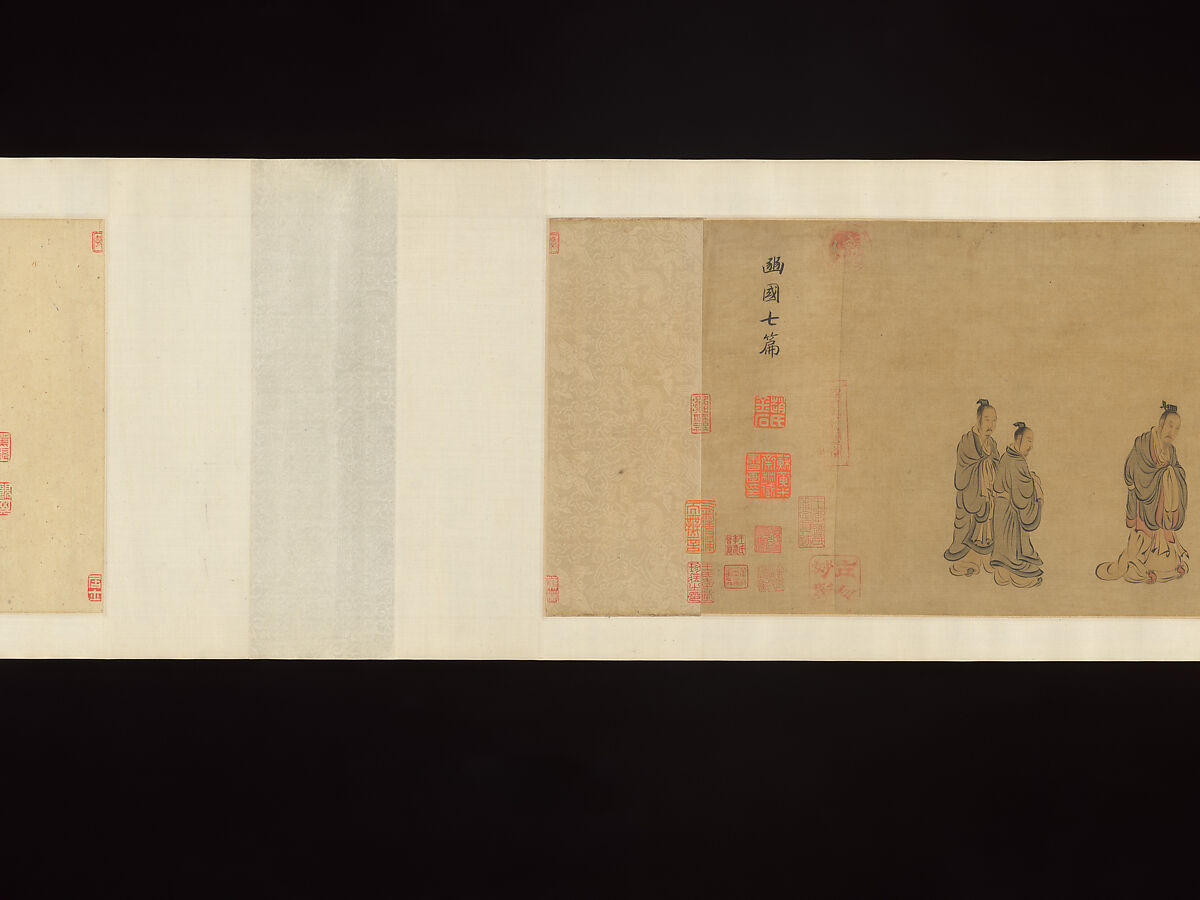 Odes of the State of Bin, Ma Hezhi (Chinese, ca. 1130–ca. 1170)  , and Assistants, Handscroll; ink, color, gold and silver on silk, China