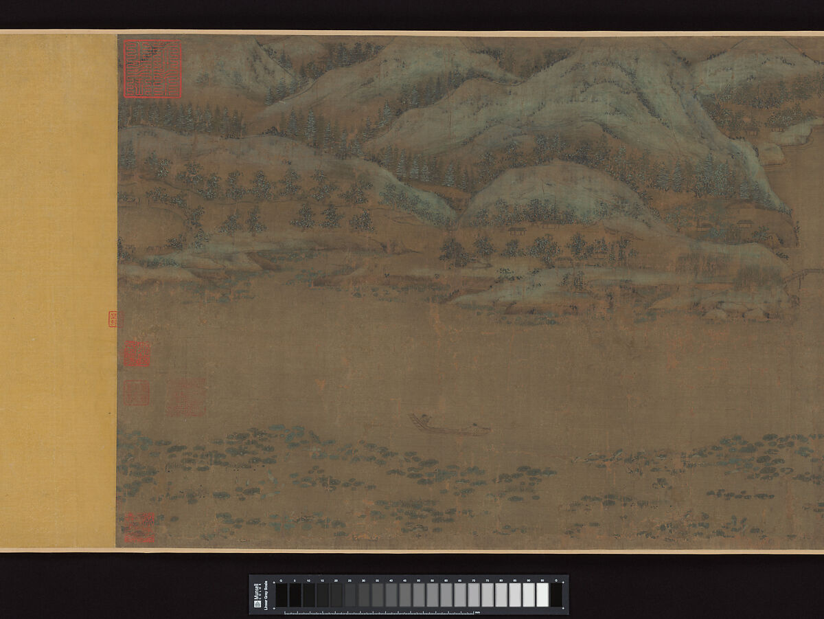 Fisherman's Lodge At Mount Xisai, Li Jie (Chinese, 1124– before 1197), Handscroll; ink and color on silk, China