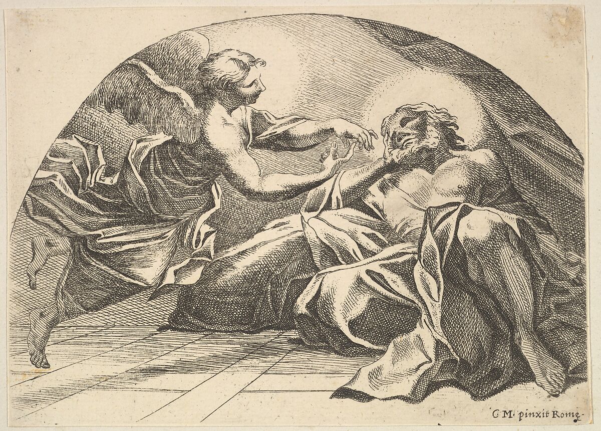 Angel appearing to Peter in Prison, Robert van Audenaerde (Flemish, Ghent 1663–1743 Ghent), Etching 