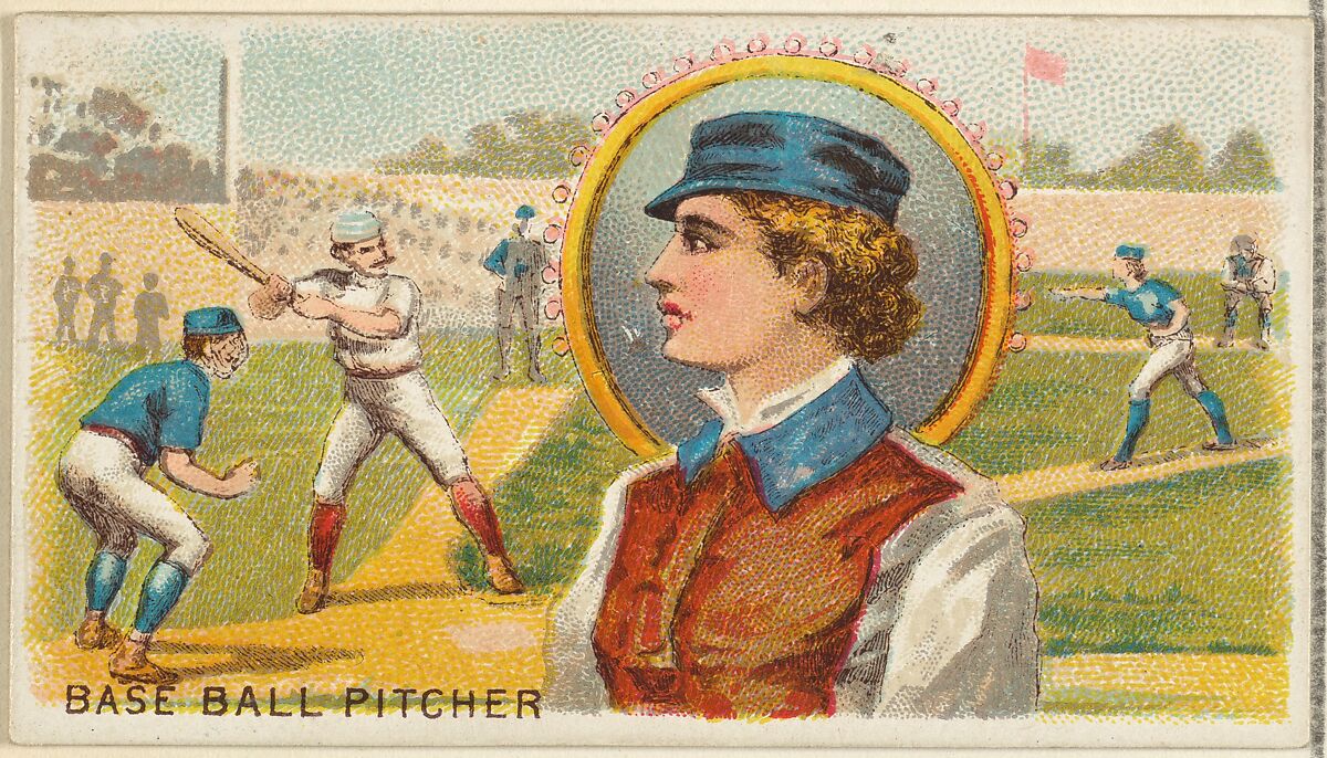 Baseball Pitcher, from the Games and Sports series (N165) for Old Judge Cigarettes, Issued by Goodwin &amp; Company, Commercial color lithograph 