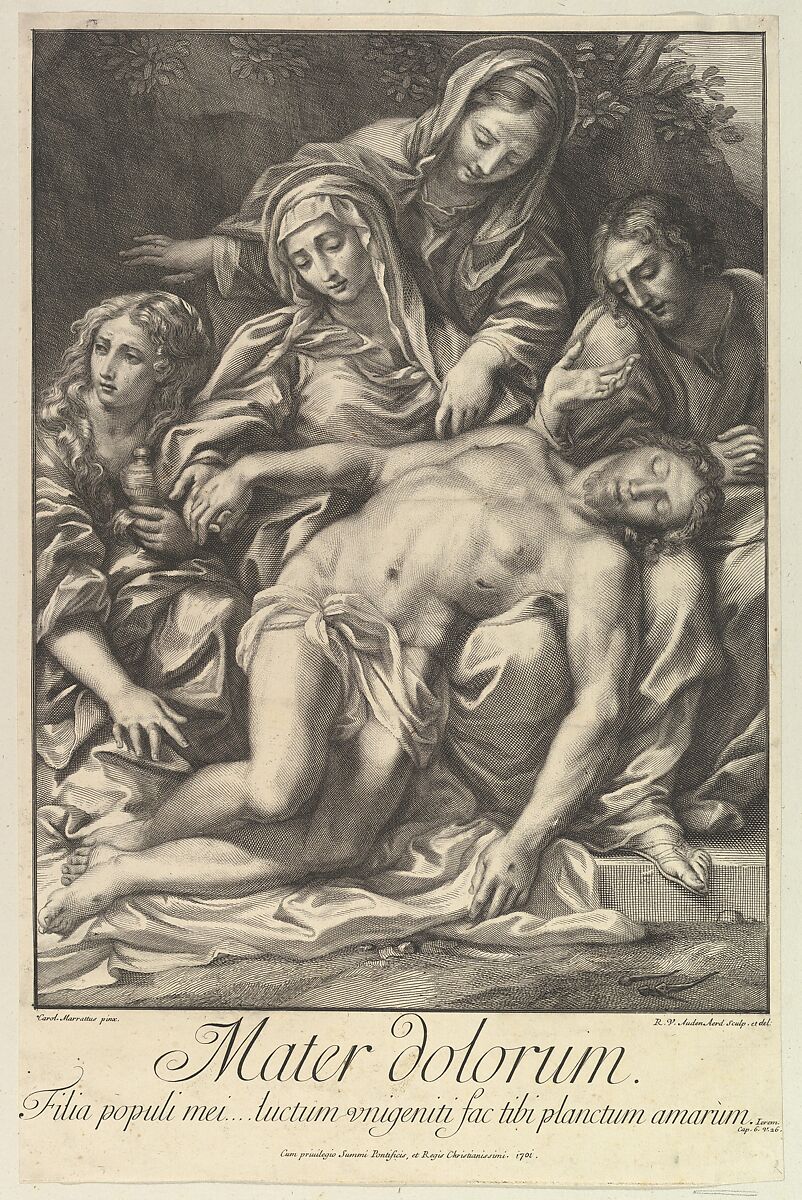 Mater Dolorum, Robert van Audenaerde (Flemish, Ghent 1663–1743 Ghent), Engraving and etching 