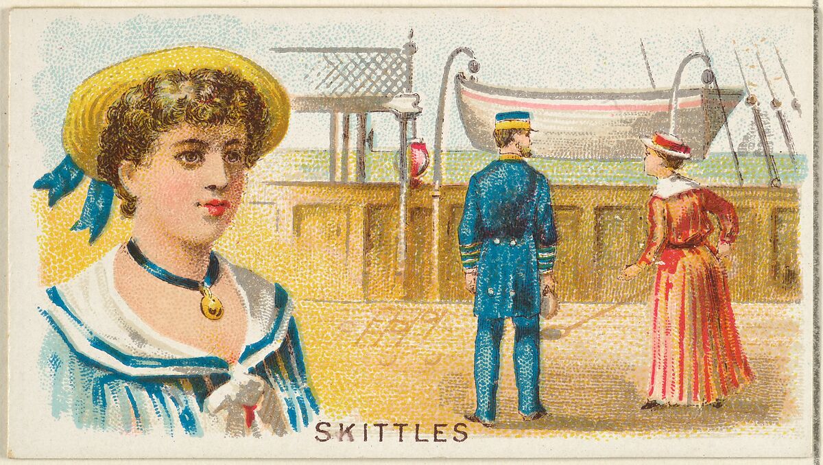Skittles, from the Games and Sports series (N165) for Old Judge Cigarettes, Issued by Goodwin &amp; Company, Commercial color lithograph 