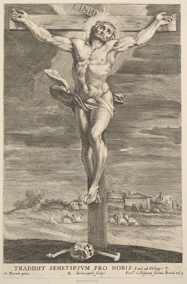 Crucifixion, Robert van Audenaerde (Flemish, Ghent 1663–1743 Ghent), Etching and engraving 