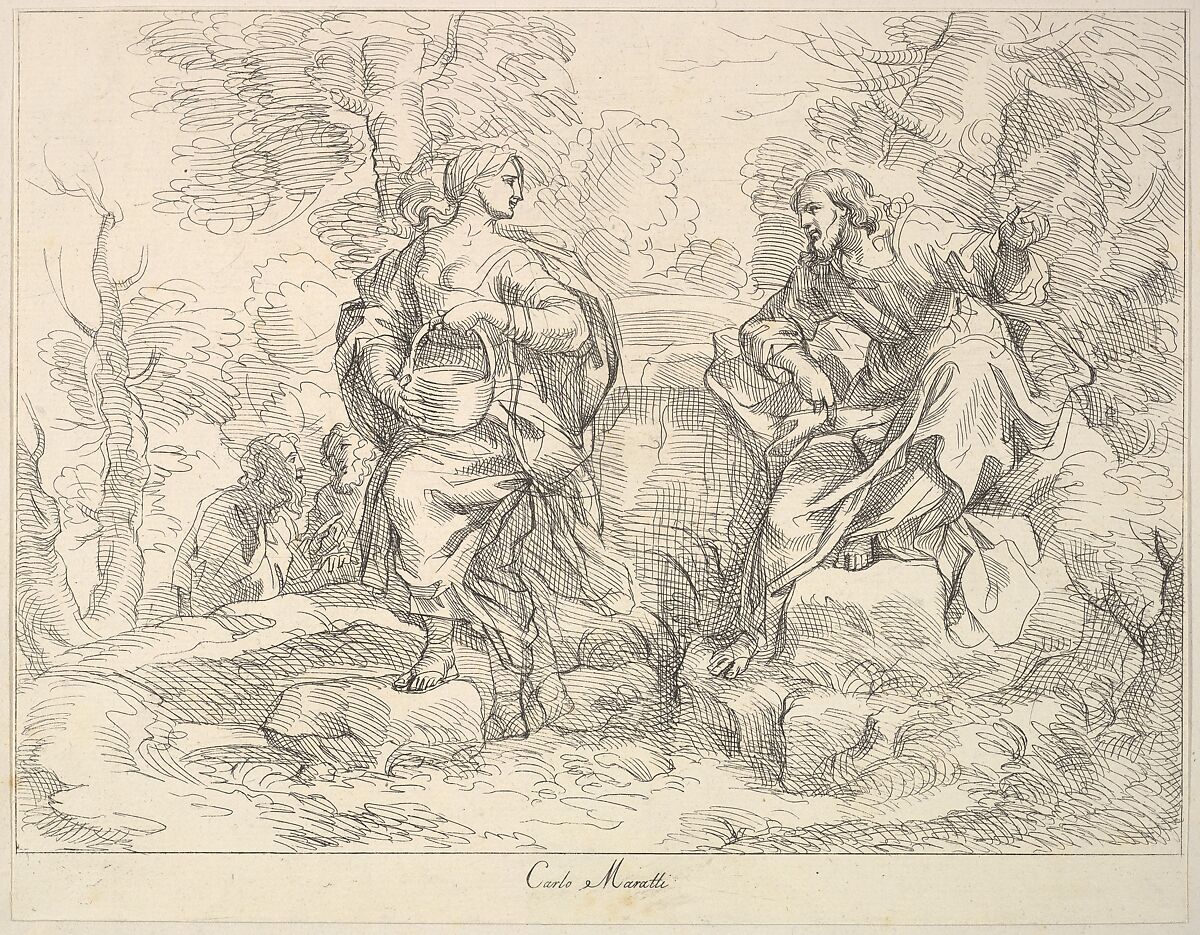 Christ appearing to Mary Magdalen(?), Attributed to Giuseppe Canale (Italian, Rome 1725–1802 Dresden), Etching 