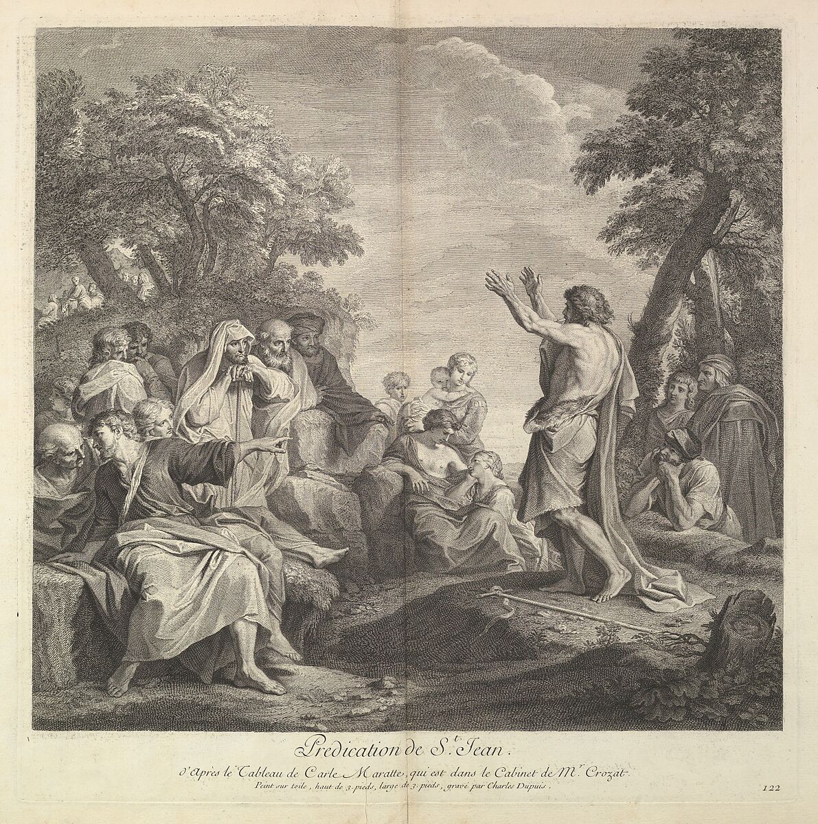 Predication de St. Jean, Charles Dupuis (French), Engraving 