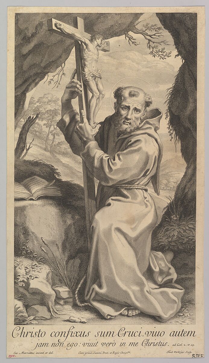 St. Francis (?), Theodor Verkruis (Dutch, 1646–1739), Etching and engraving 