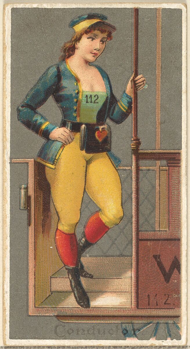Conductor, from the Occupations for Women series (N166) for Old Judge and Dogs Head Cigarettes, Issued by Goodwin &amp; Company, Commercial color lithograph 