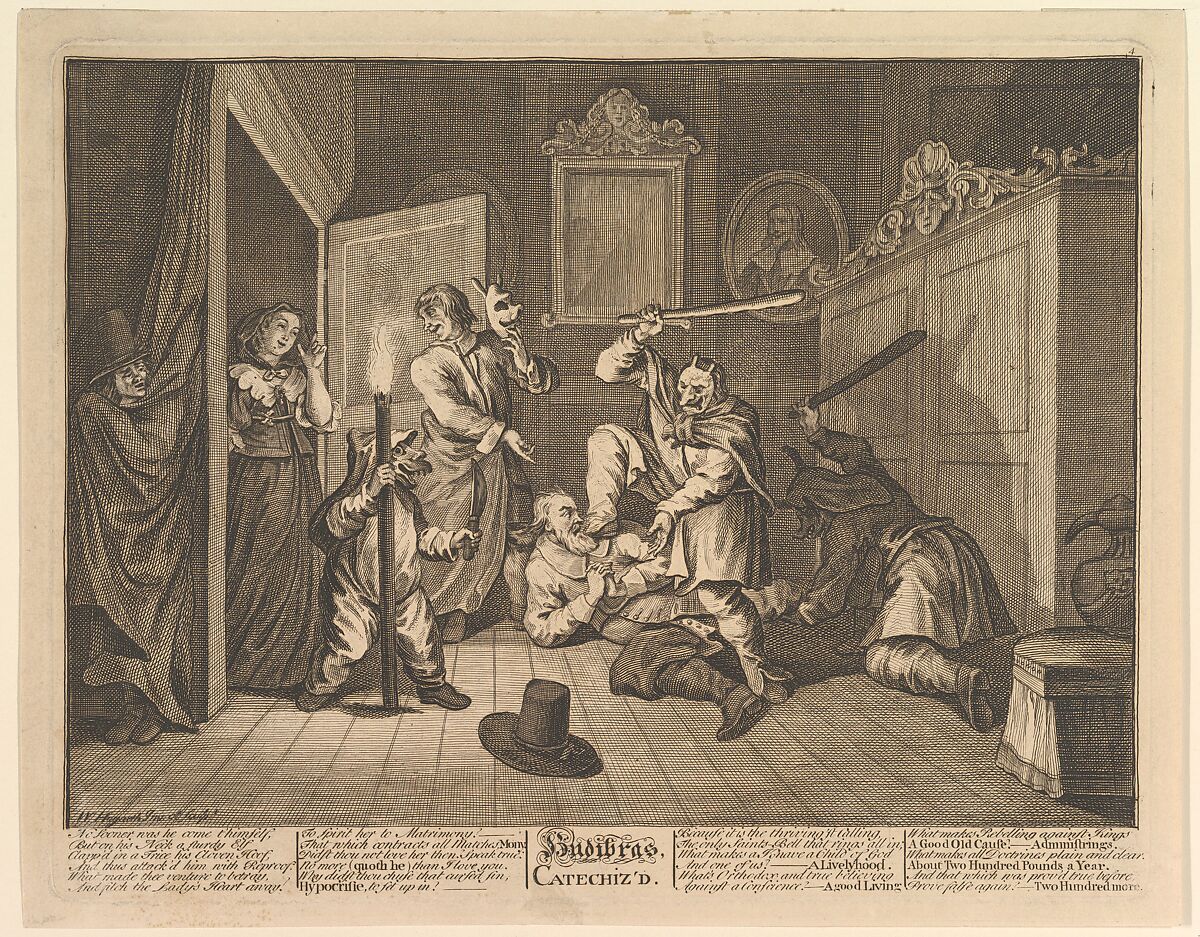 Hudibras Catechized (Twelve Large Illustrations for Samuel Butler's Hudibras, Plate 9), William Hogarth (British, London 1697–1764 London), Etching and engraving; third state of three 