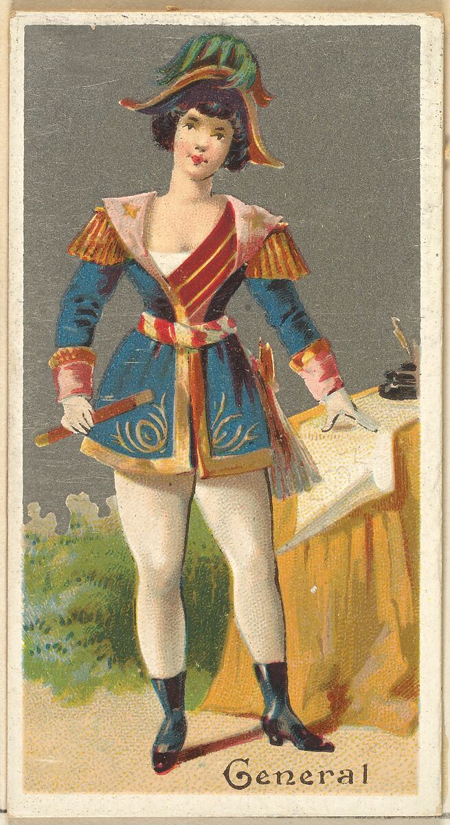 General, from the Occupations for Women series (N166) for Old Judge and Dogs Head Cigarettes, Issued by Goodwin &amp; Company, Commercial color lithograph 