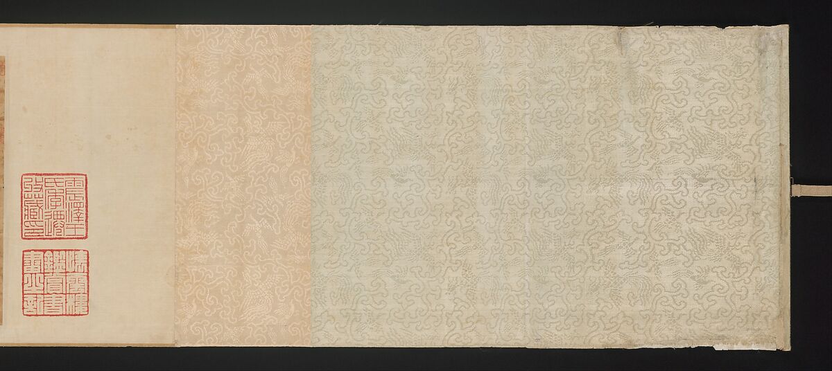Wang Xizhi watching geese, Qian Xuan (Chinese, 1239–1301), Handscroll; ink, color, and gold on paper, China