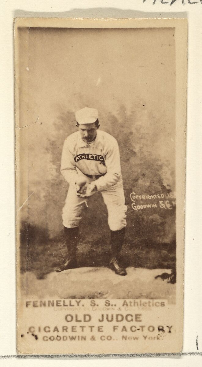 Fennelly, Shortstop, Philadelphia Athletics, from the Old Judge series (N172) for Old Judge Cigarettes, Issued by Goodwin &amp; Company, Albumen photograph 