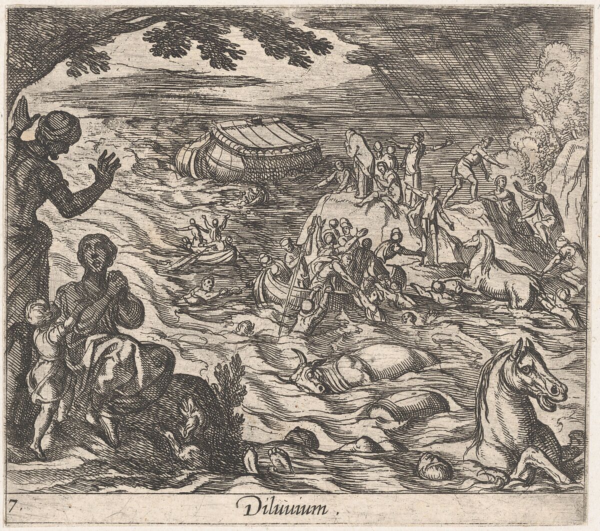 Antonio Tempesta | Plate 7: The Flood (Diluvium.), From Ovid's ...