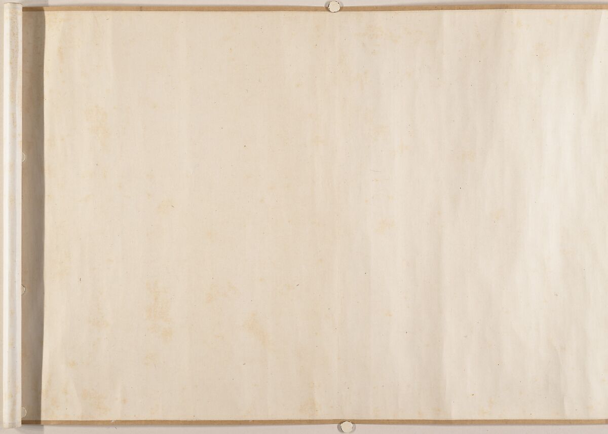 Buddhist Temples amid Autumn Mountains, Unidentified artist  , 14th–15th century, Handscroll; ink and pale color on silk, China