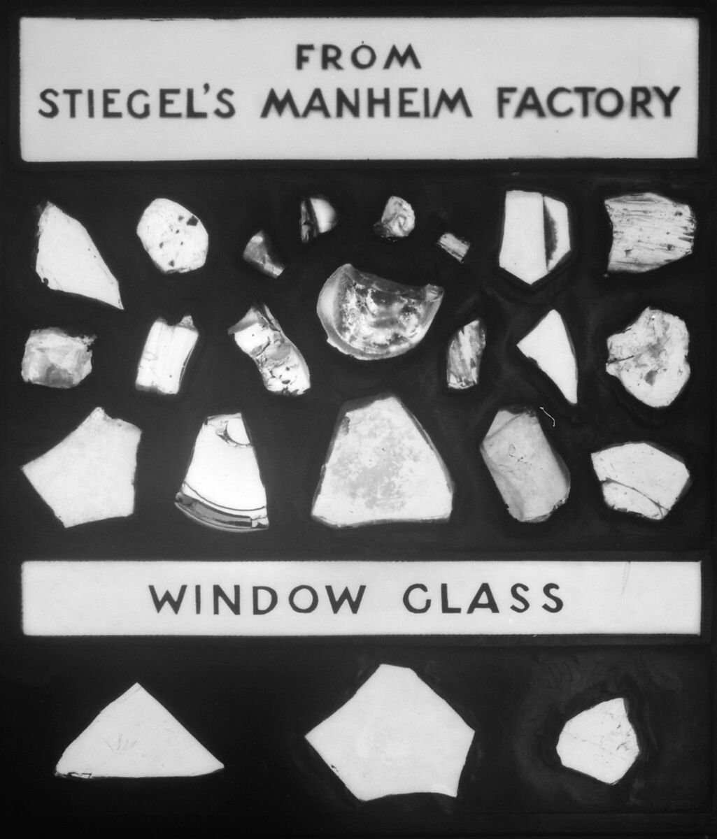 Glass Panel, Stiegel&#39;s Manheim Factory (1763–1774), Free-blown glass, American 
