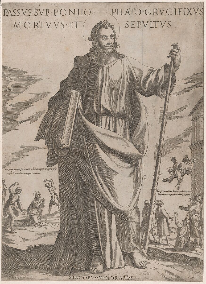 St. James Minor, from 'Christ, Mary and the Apostles', Antonio Tempesta (Italian, Florence 1555–1630 Rome), Etching 