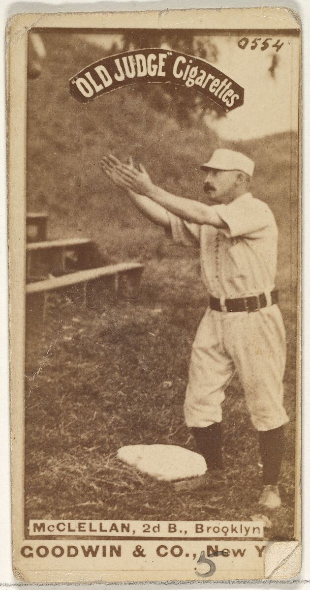 McClellan, 2nd Base, Brooklyn, from the Old Judge series (N172) for Old Judge Cigarettes, Issued by Goodwin &amp; Company, Albumen photograph 