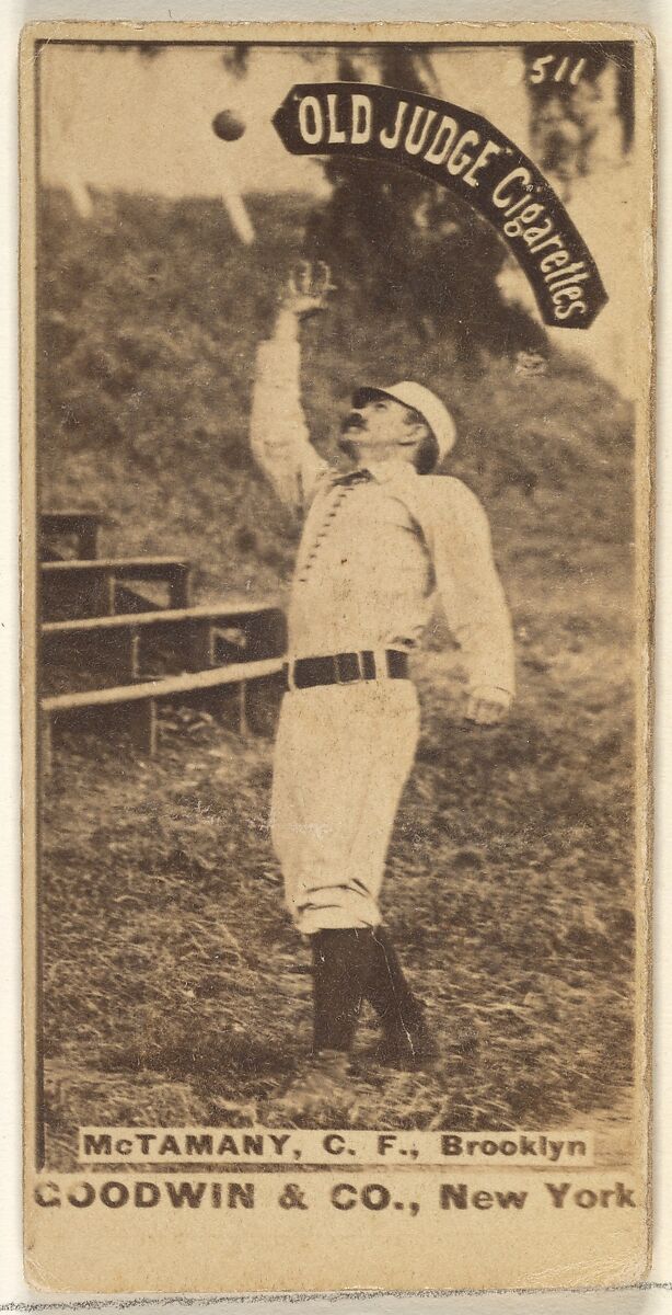 McTamany, Center Field, Brooklyn, from the Old Judge series (N172) for Old Judge Cigarettes, Issued by Goodwin &amp; Company, Albumen photograph 