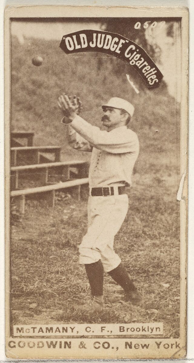McTamany, Center Field, Brooklyn, from the Old Judge series (N172) for Old Judge Cigarettes, Issued by Goodwin &amp; Company, Albumen photograph 