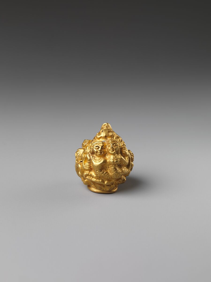 Rod Finial Clip with Deity Surrounded By  Sekti Motif, Gold, Indonesia (Java) 