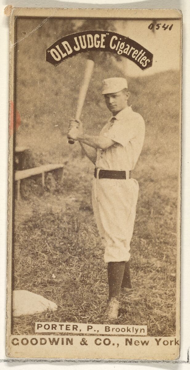 Porter, Pitcher, Brooklyn, from the Old Judge series (N172) for Old Judge Cigarettes, Issued by Goodwin &amp; Company, Albumen photograph 