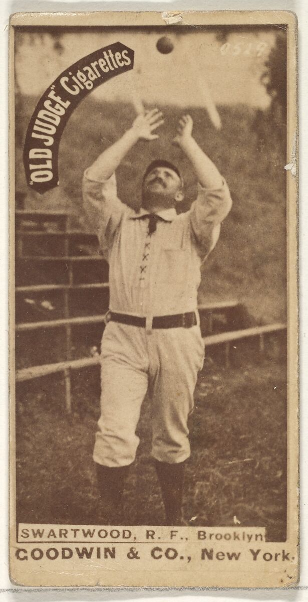 Swartwood, Right Field, Brooklyn, from the Old Judge series (N172) for Old Judge Cigarettes, Issued by Goodwin &amp; Company, Albumen photograph 