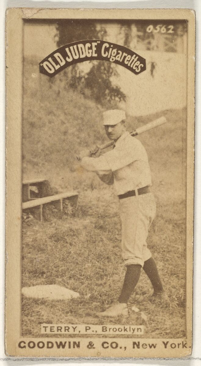 Terry, Pitcher, Brooklyn, from the Old Judge series (N172) for Old Judge Cigarettes, Issued by Goodwin &amp; Company, Albumen photograph 