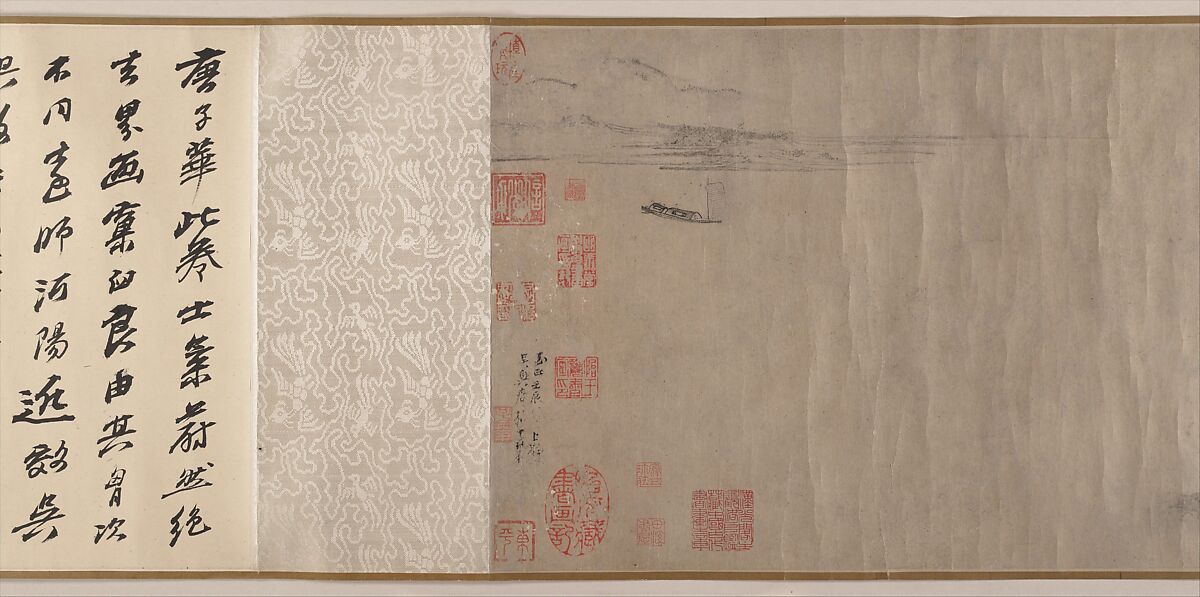 The Pavilion of Prince Teng, Tang Di (Chinese, ca. 1287–1355), Handscroll; ink on paper, China