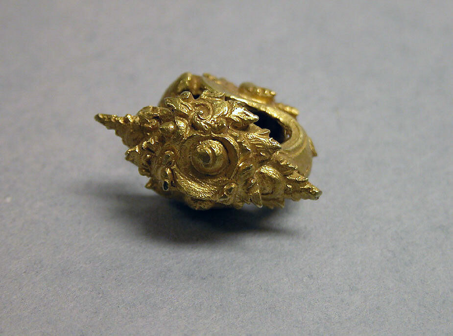 Ear Ornament with Makara Motif, Gold, Indonesia (Java) 