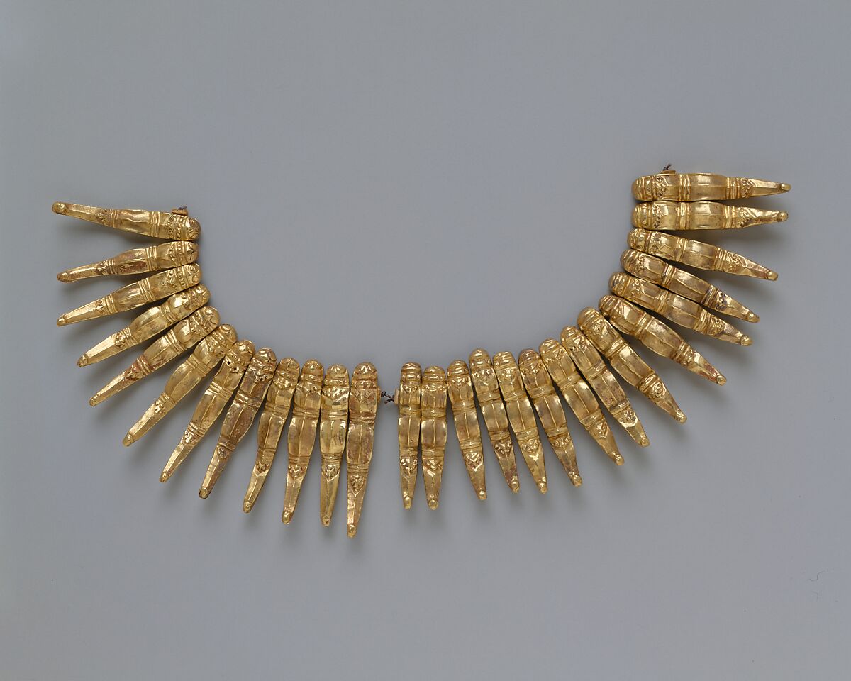 Two Sets of Necklace Beads in the Form of Stylized Insects, Gold, Indonesia (Java) 