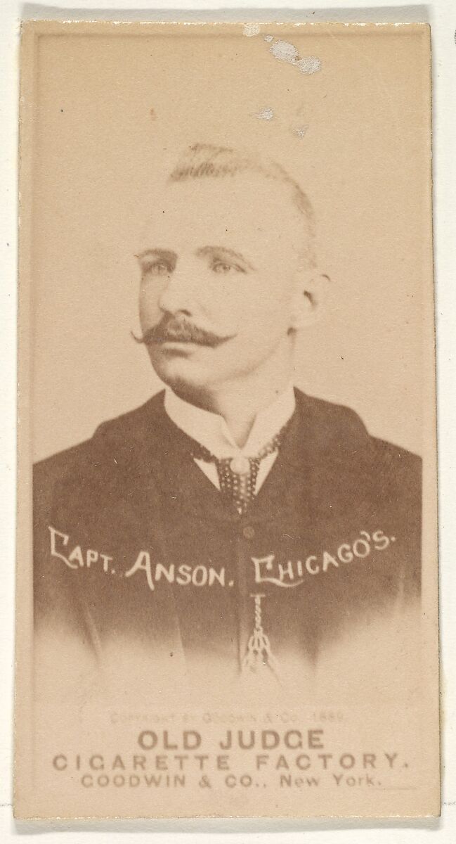 Anson, Captain, Chicago, from the Old Judge series (N172) for Old Judge Cigarettes, Issued by Goodwin &amp; Company, Albumen photograph 