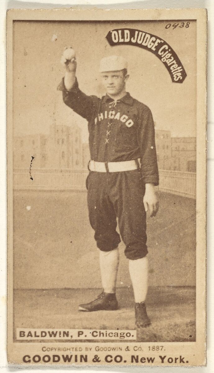 Baldwin, Pitcher, Chicago, from the Old Judge series (N172) for Old Judge Cigarettes, Issued by Goodwin &amp; Company, Albumen photograph 