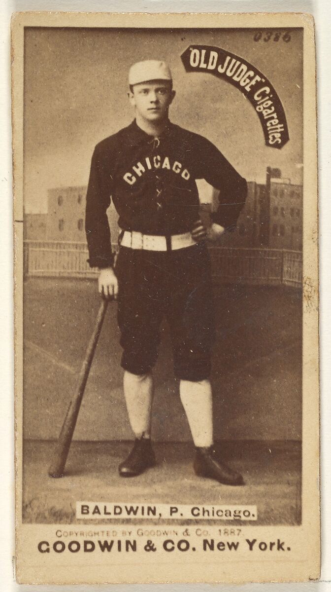 Baldwin, Pitcher, Chicago, from the Old Judge series (N172) for Old Judge Cigarettes, Issued by Goodwin &amp; Company, Albumen photograph 