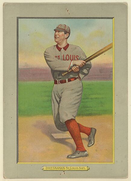 Roger Bresnahan, Catcher, St. Louis Cardinals (Natioanl League), from Turkey Red Cabinets (T3), American Tobacco Company, Chromolithograph with hand-coloring 