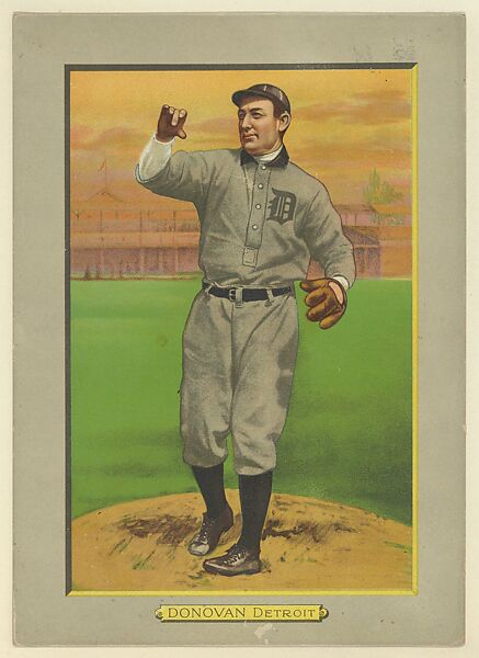 William "Wild Bill" Donovan, Pitcher, Detroit Tigers (National League), from Turkey Red Cabinets (T3), American Tobacco Company, Chromolithograph with hand-coloring 