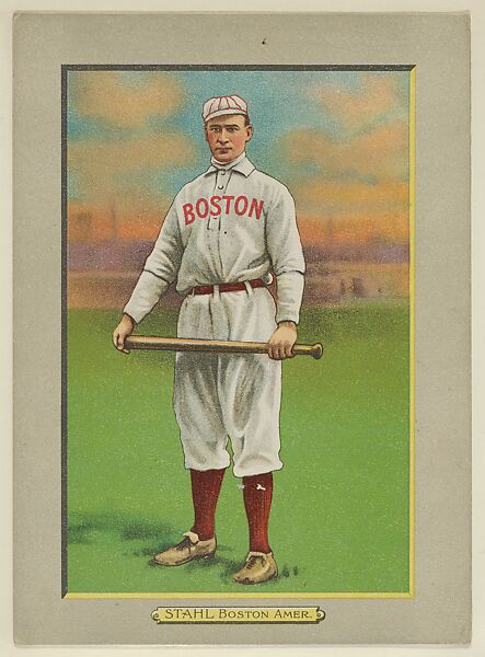 Jake Stahl, First Baseman, Boston Red Sox American League), from Turkey Red Cabinets (T3), American Tobacco Company, Chromolithograph with hand-coloring 