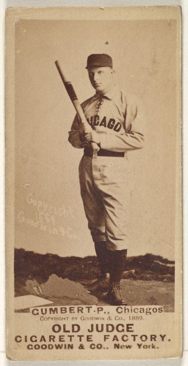 Gumbert, Pitcher, Chicago, from the Old Judge series (N172) for Old Judge Cigarettes, Issued by Goodwin &amp; Company, Albumen photograph 