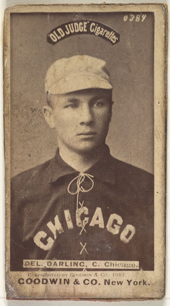 Dell Darling, Catcher, Chicago, from the Old Judge series (N172) for Old Judge Cigarettes, Issued by Goodwin &amp; Company, Albumen photograph 
