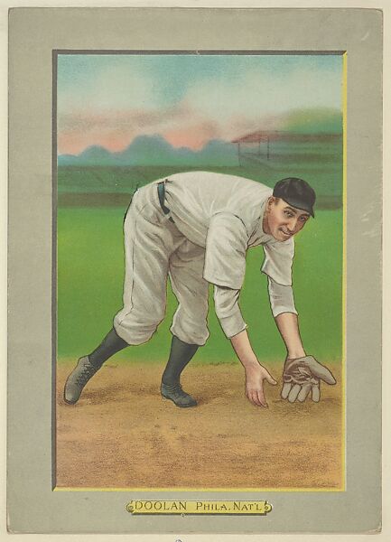 Mickey Doolan, Shortstop, Philadelphia Phillies (National League), from Turkey Red Cabinets (T3), American Tobacco Company, Chromolithograph with hand-coloring 