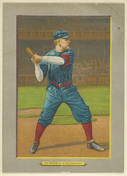 Tom Downey, Shortstop, Cincinnati Reds (National League), from Turkey Red Cabinets (T3), American Tobacco Company, Chromolithograph with hand-coloring 