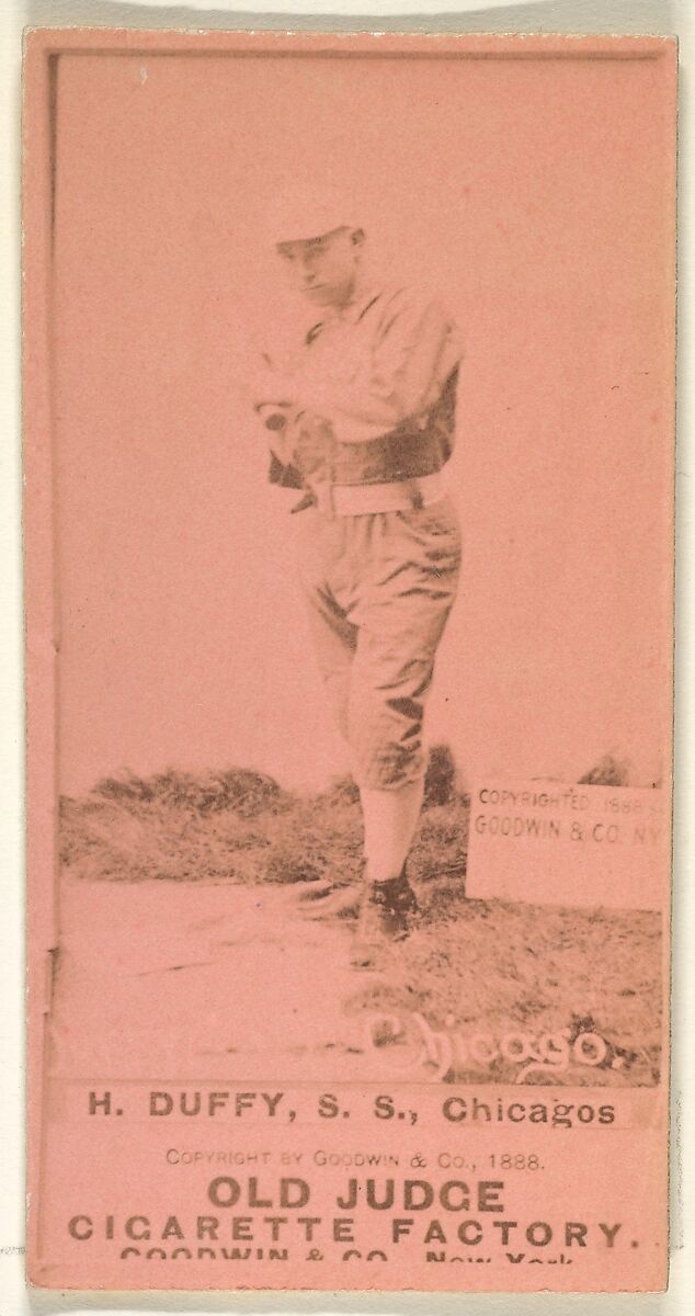 Hugh Duffy, Shortstop, Chicago, from the Old Judge series (N172) for Old Judge Cigarettes, Issued by Goodwin &amp; Company, Albumen photograph 