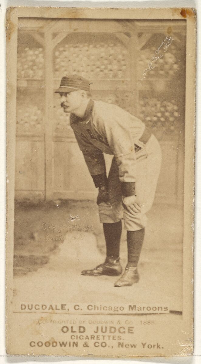 Dan Dugdale, Catcher, Chicago, from the Old Judge series (N172) for Old Judge Cigarettes, Issued by Goodwin &amp; Company, Albumen photograph 